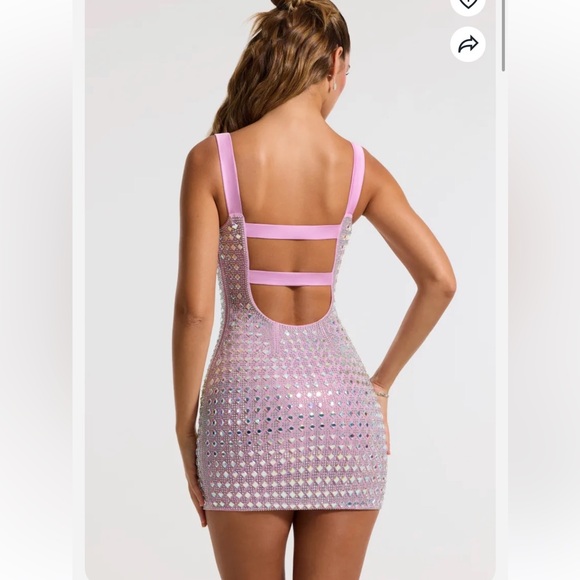 Oh Polly purple diamanté dress - Picture 5 of 8